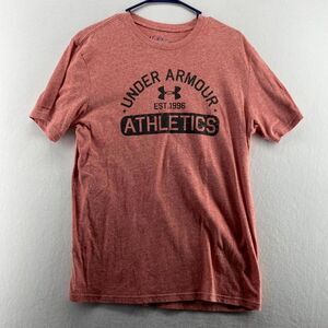Under Armour Light Red Loose Heat Gear Athletics Tee‎ Mens Size M